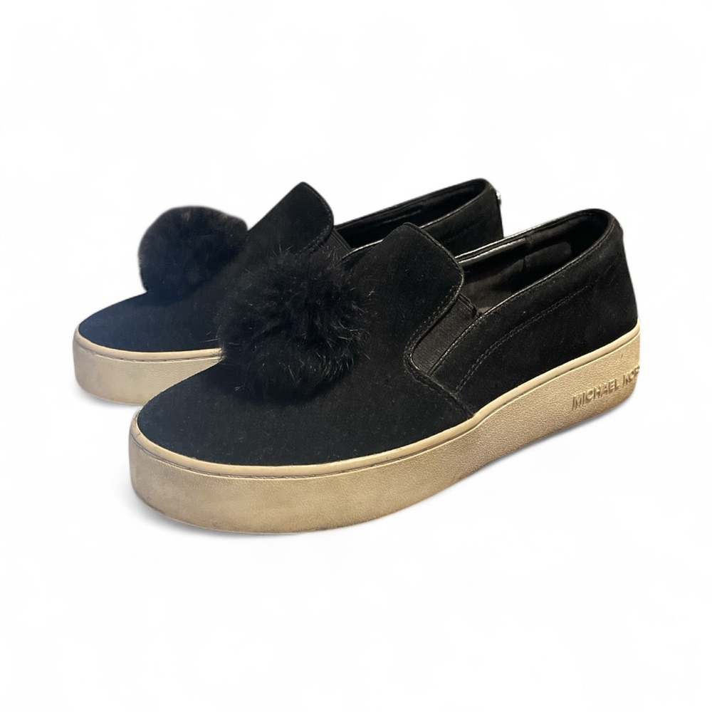 Michael Kors Black and white Pom-Pom Sneakers
